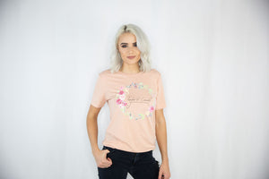 Flower Crown Unisex Triblend Tee- Peach