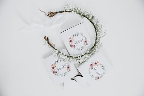Flower Crown Unisex Pullover Fleece Hoodie- White